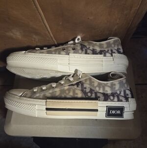 Dior Beige and White Sneakers